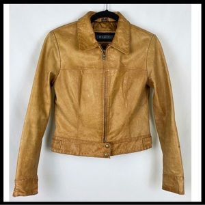 Whet Blu Women’s Satin Lined Leather Jacket
